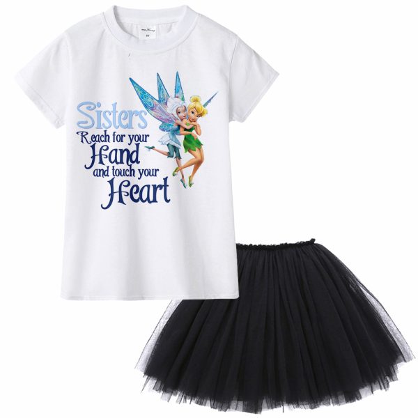 1Yto12Y Tinkerbell Periwinkle Kids Girl Dress Princess Baby T Shirt Tutu Dress Two Piece for Toddler Girl Summer Party Clothes - Image 2