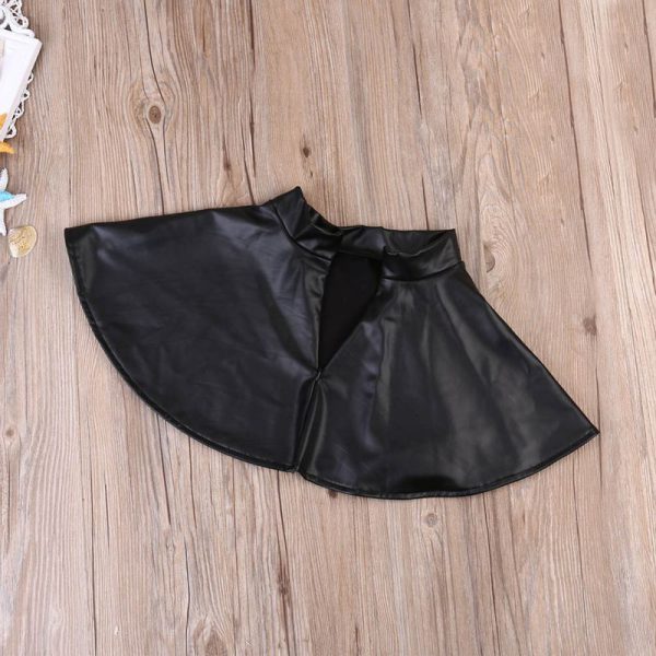 2PCS Toddler Kids Girl Clothes Set Summer Short Sleeve Mini Boss T-shirt Tops + Leather Skirt Outfit Child Suit New - Image 6